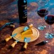 Kit Queijo e Vinho com Espaço para Garrafa 9 Pçs Personalizado