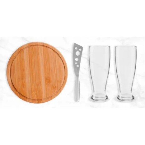 Kit Queijo e Cerveja 4 Peças Personalizado
