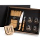 Kit Churrasco, Whisky e Truco 8 Pçs com Jogo de Baralho Personalizado