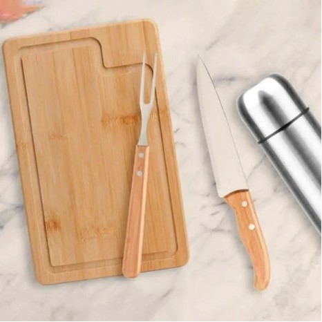 Kit para Churrasco com Garrafa Térmica 5 Pçs Personalizado