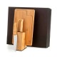 Conjunto para Cozinha com Cepo em Bambu / Madeira / Inox 6 Pçs Personalizado