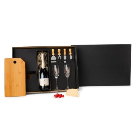 Kit Queijo e Champagne 7 Pçs Personalizado