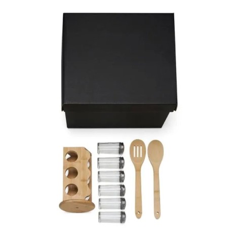 Kit Porta Condimentos e Colheres 3 Peças Personalizado