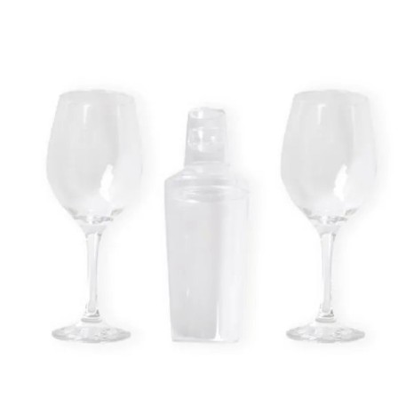 Kit para Drinks com Coqueteleira 3 Pçs Personalizado