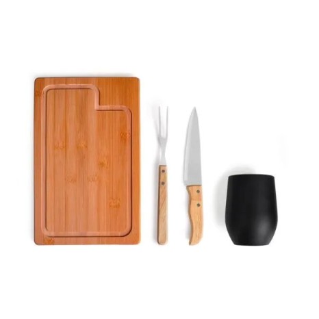 Kit para Churrasco com Copo Térmico 4 Pçs Personalizado