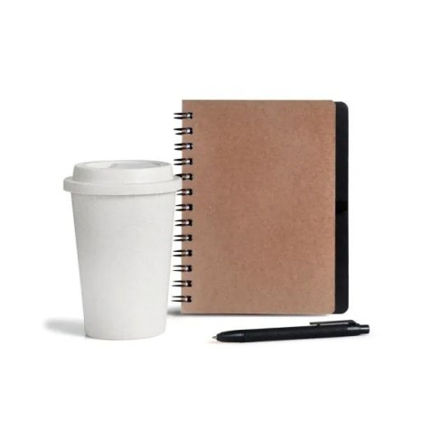Conjunto Caderno e Copo com Tampa 2 Pçs Personalizado