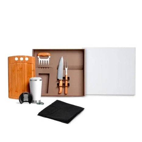 Kit para Churrasco com Copo Térmico 6 Pçs Personalizado