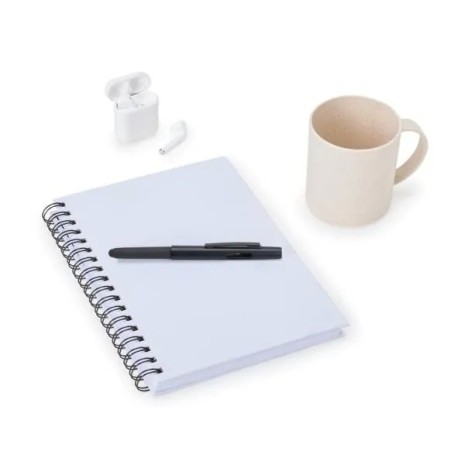 Kit Caneca em Fibra de Bambu e Acessórios 4 Pçs Personalizado