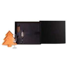 Kit Petisqueira e Taças para Champagne 3 Pçs Personalizado