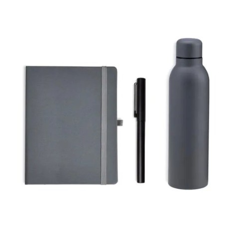 Kit Garrafa, Caderno e Caneta 3 Pçs Personalizado