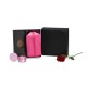 Kit Vela Aromatizada e Necessaire Rosa 2 Pçs Personalizado
