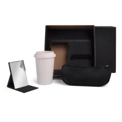 Kit Necessaire, Copo Com Tampa E Espelho 3 Pçs Personalizado