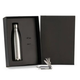 Kit Garrafa e Canivete 11 Funções 2 Pçs Personalizado