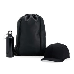 Conjunto Mochila Sacola, Garrafa e Boné 3 Pçs Personalizado