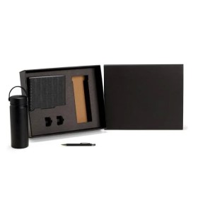 Kit Garrafa, Caderno E Caneta 3 Pçs Personalizado