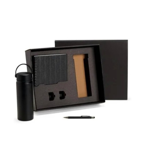 Kit Garrafa, Caderno E Caneta 3 Pçs Personalizado