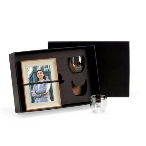 Kit Porta Retrato E Copos 3 Pçs Personalizado