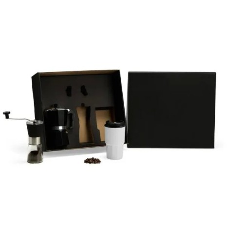 Kit Cafeteira, Moedor E Copo Térmico 3 Pçs Personalizado