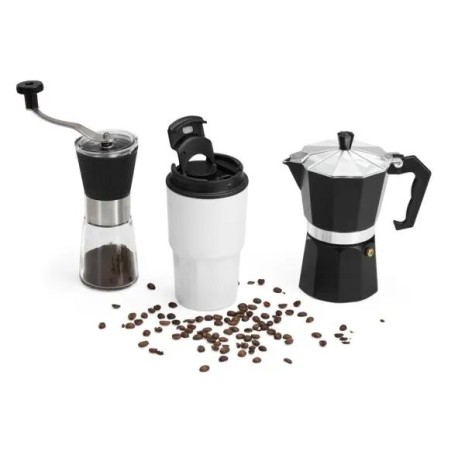 Kit Cafeteira, Moedor E Copo Térmico 3 Pçs Personalizado