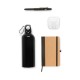 Kit Squeeze, Fone, Caderno e Caneta Preto 4 Pçs Personalizado