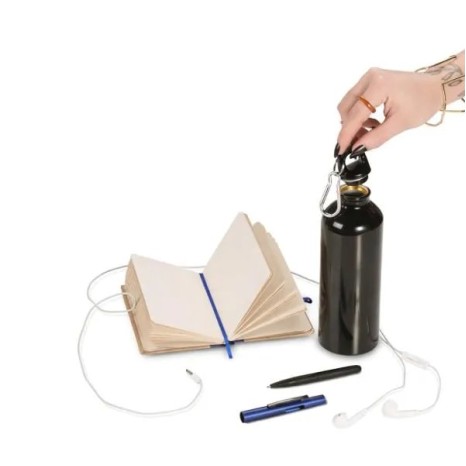 Kit Squeeze, Fone, Caderno e Caneta Azul 4 Pçs Personalizado