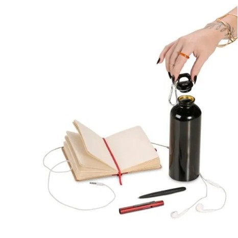 Kit Squeeze, Fone, Caderno e Caneta Vermelho 4 Pçs Personalizado
