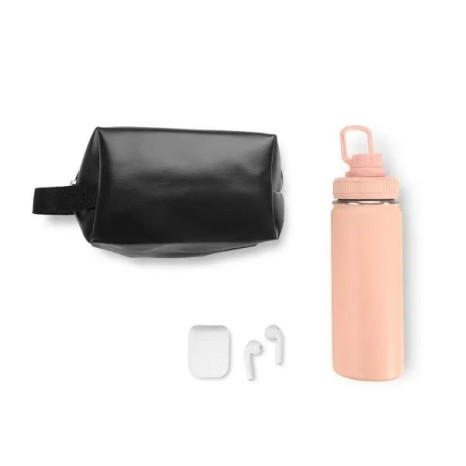 Kit Garrafa, Necessaire e Fone 3 Pçs Personalizado
