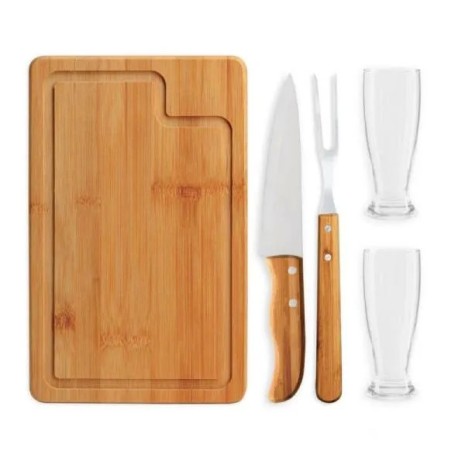 Kit para Churrasco com Copos 5 Pçs Personalizado