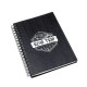 Caderno Pautado com Wire-O Preto 23,5X18cm 100 Fls Personalizado