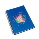 Caderno Pautado com Wire-O Azul 23,5X18cm 100 Fls Personalizado