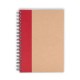 Caderno Pautado com Wire-O 23X18cm Bege/Vermelho Personalizado