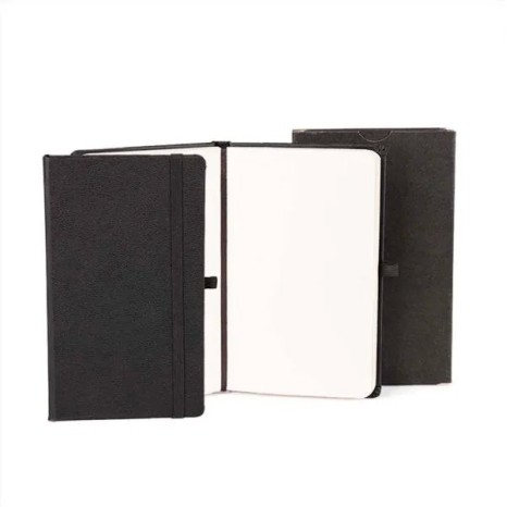 Caderneta com Pauta Preto 12,2X17 cm Personalizada