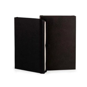 Caderneta Sem Pauta Preto 12,2X17 cm Personalizada
