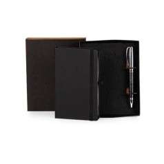 Caderneta para Anotações com Caneta Preta Personalizada
