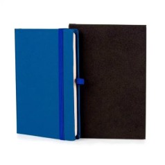 Caderneta Sem Pauta Azul 14X21 cm Personalizada