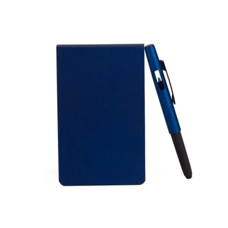 Bloco para Anotações com Caneta Azul Personalizado