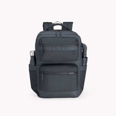 Mochila em Polyester/Pu Executive 20L Preta Personalizado
