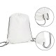 Mochila Sacola em Nylon 190D Branca 42X32cm Personalizado