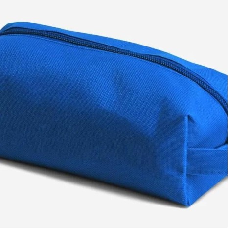 Necessaire em Nylon 600 com Alça Azul Personalizado