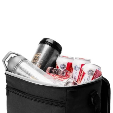 Bolsa Térmica Preta em Polyester 600D/Peva 27X20X25cm Personalizado