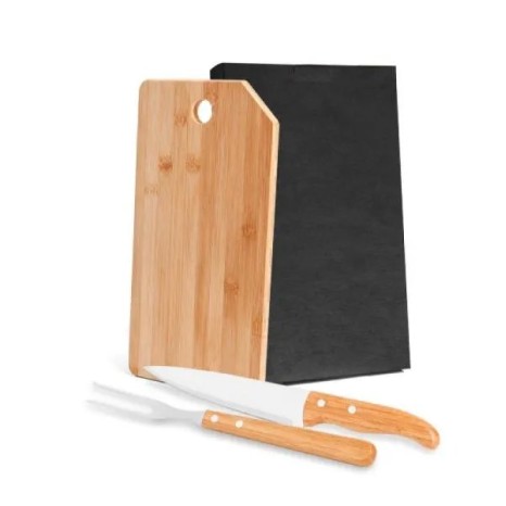 Conjunto para Cozinha em Bambu / Madeira / Inox Oregon 3 Pçs Personalizado