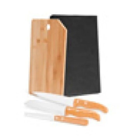 Conjunto para Cozinha em Bambu / Madeira / Inox Oregon 4 Pçs Personalizado