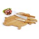 Kit para Cozinha com Tábua Porco em Bambu / Madeira / Inox 4 Pçs Personalizado