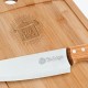 Kit para Churrasco / Cozinha em Bambu / Madeira / Inox 5 Pçs Personalizado