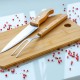 Conjunto para Cozinha em Bambu / Madeira / Inox 3 Pçs Personalizado
