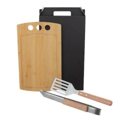 Conjunto Para Churrasco/Hambúrguer Com Pegador E Espátula 3 Pçs Personalizado