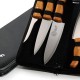 Conj. De Facas Bambu / Madeira / Inox Com Estojo Frankfurt - 7 Pçs Personalizados