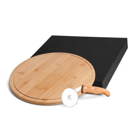 Conjunto para Pizza em Bambu Napoli 35cm 2 Pçs, Personalizado