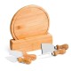Conjunto para Queijo em Bambu / Madeira / Inox Córdoba 6 Pçs Personalizado