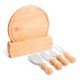 Conjunto para Queijo em Bambu / Madeira / Inox Córdoba 6 Pçs Personalizado
